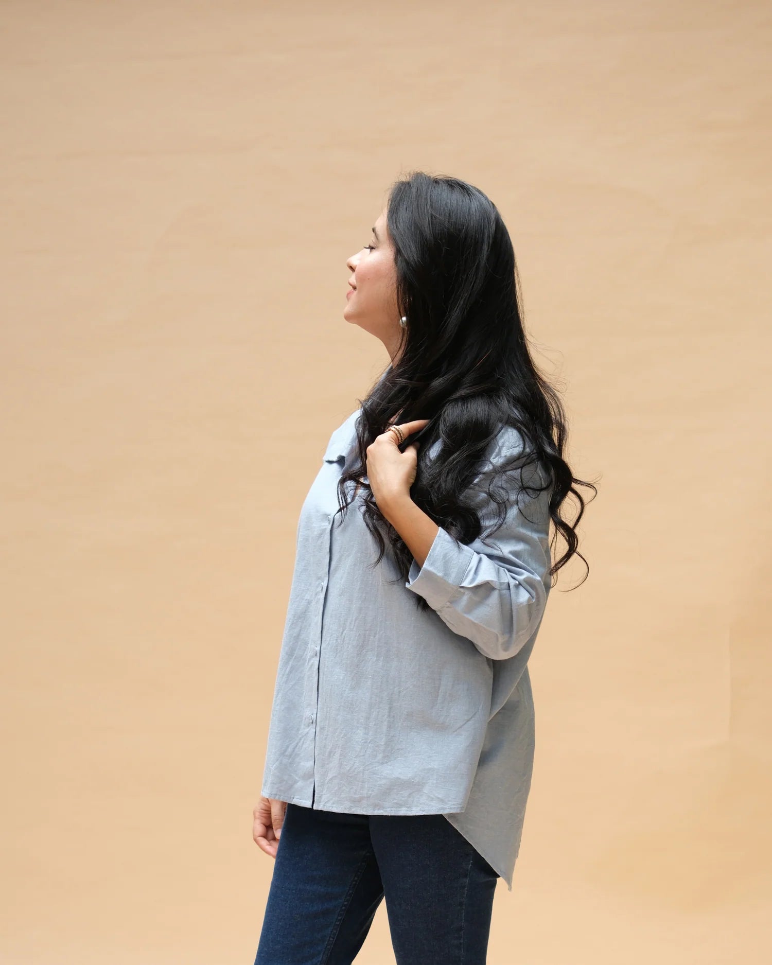 Kha Overlap Shirt - Sky