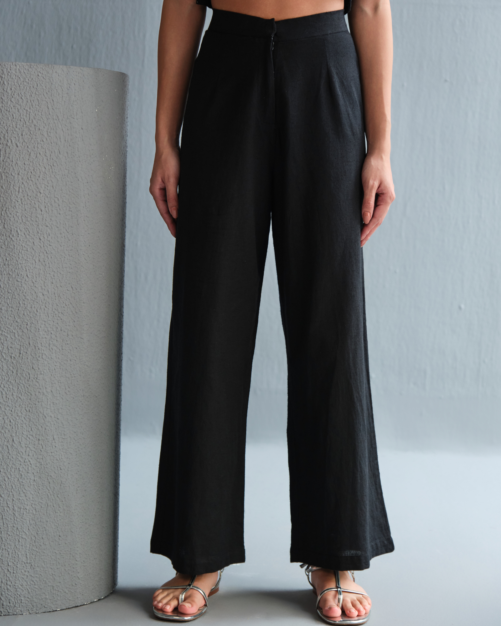 Classic Linen Pants - Noir