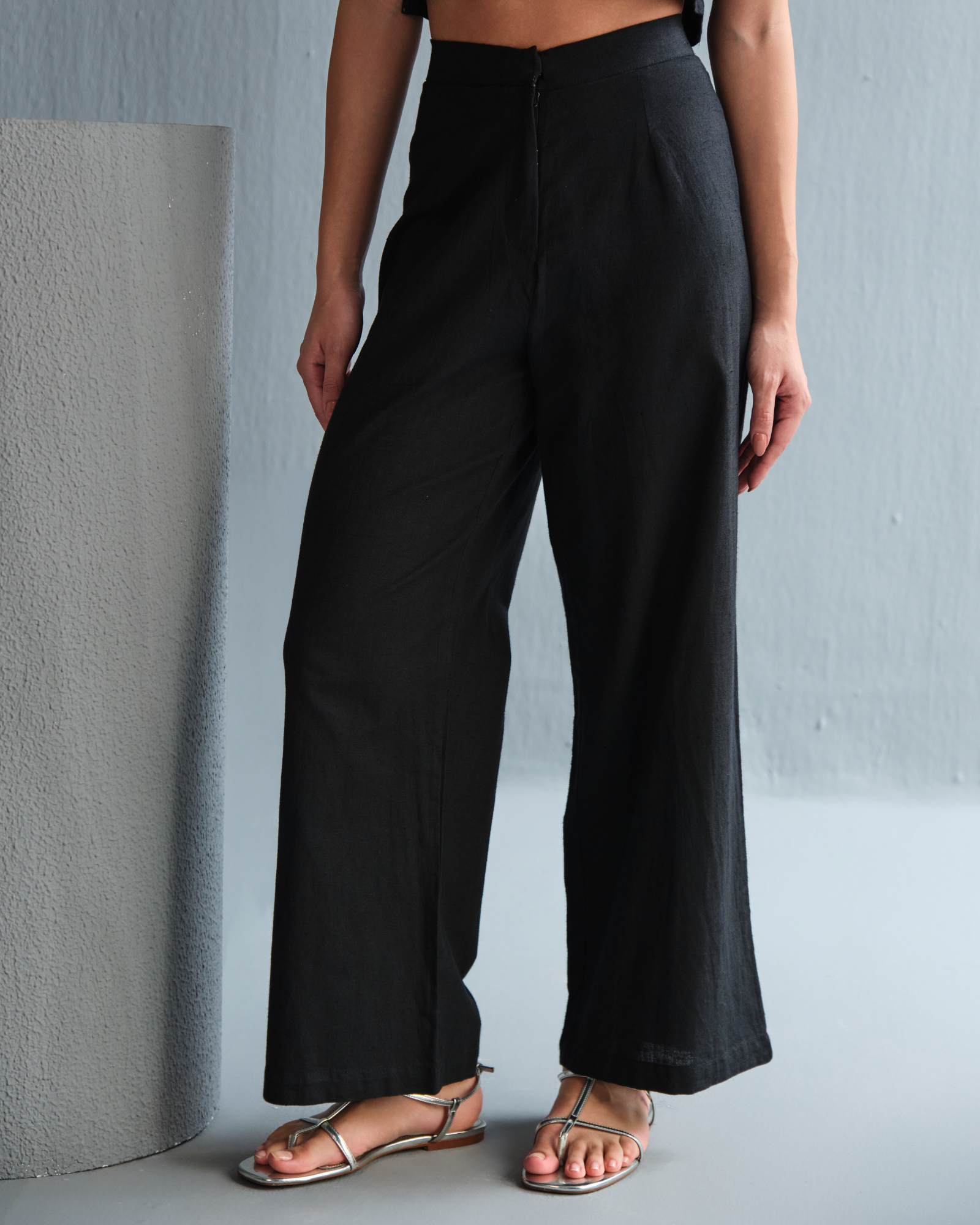 Classic Linen Pants - Noir