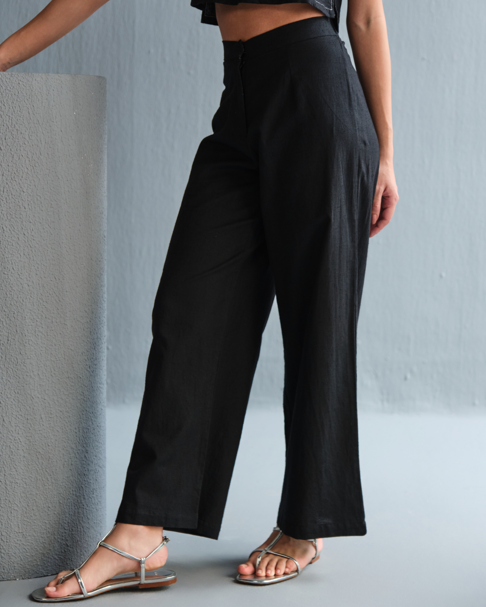 Classic Linen Pants - Noir
