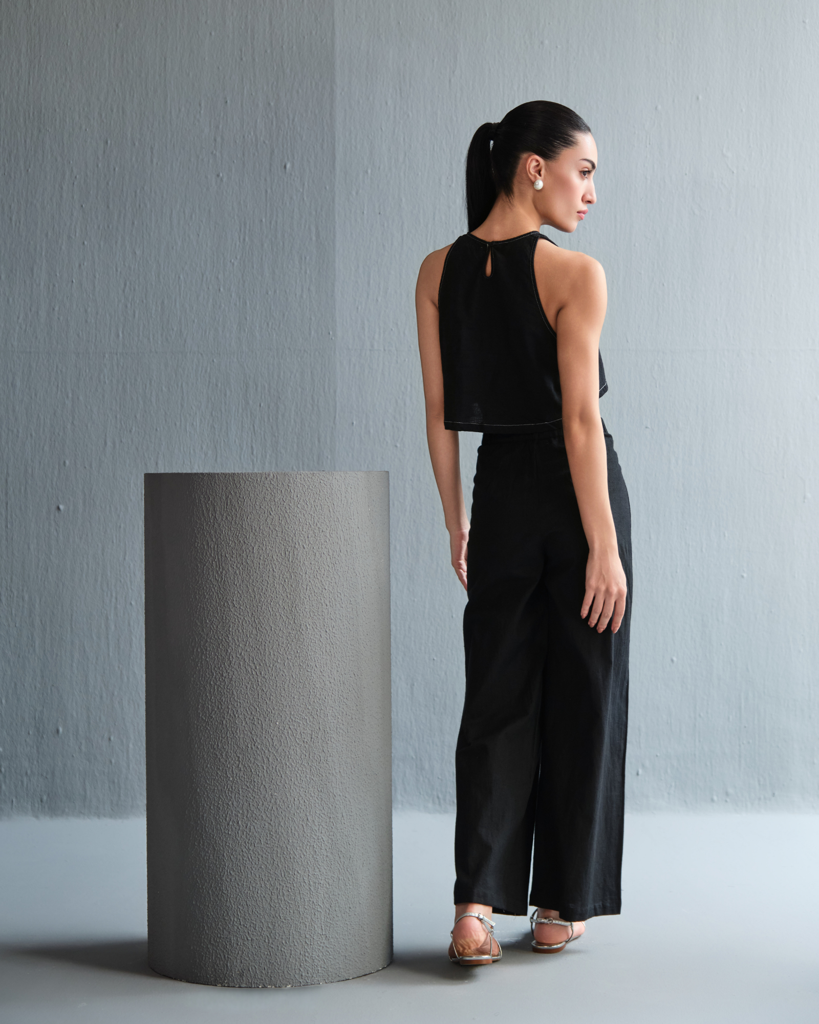 Classic Linen Pants - Noir